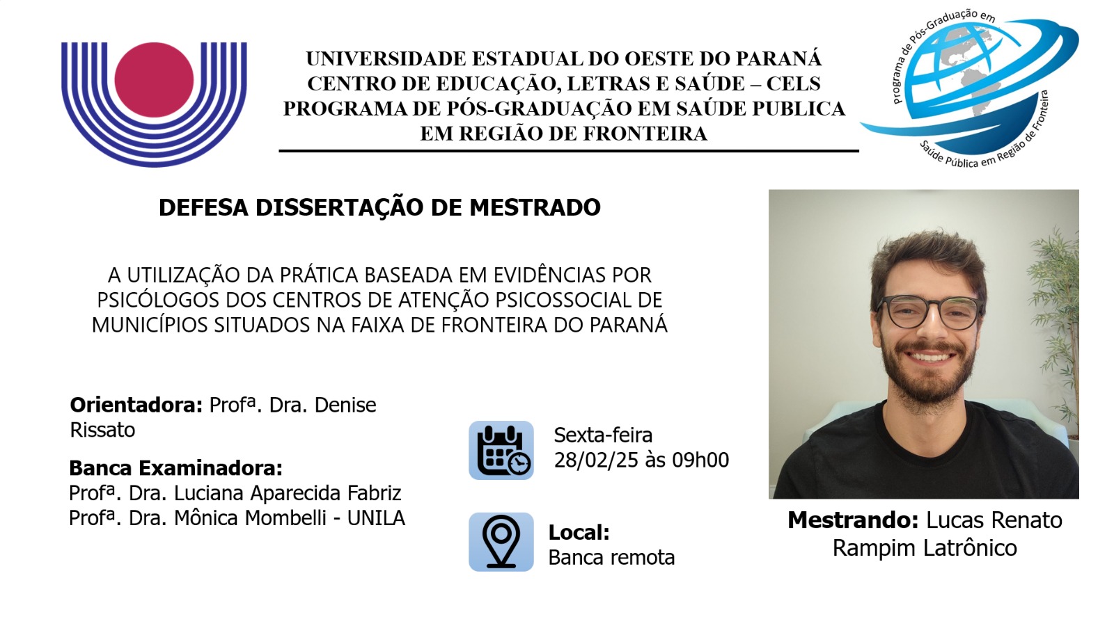 Convite Defesa de Dissertação